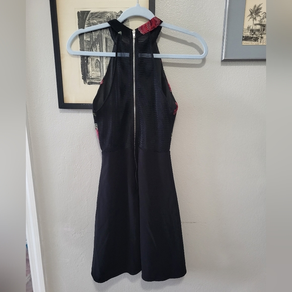 Embroidered Rose Mini Dress - Picture 8 of 9